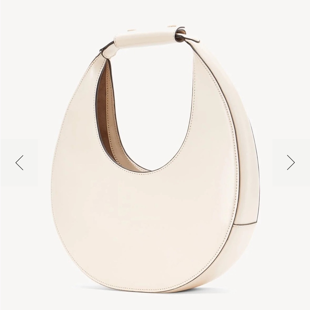 STAUD Moon Bag in Cream
